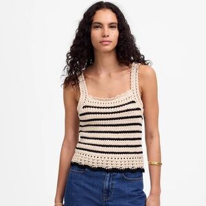 Madewell Crochet-Stitch Cotton Sweater Tank